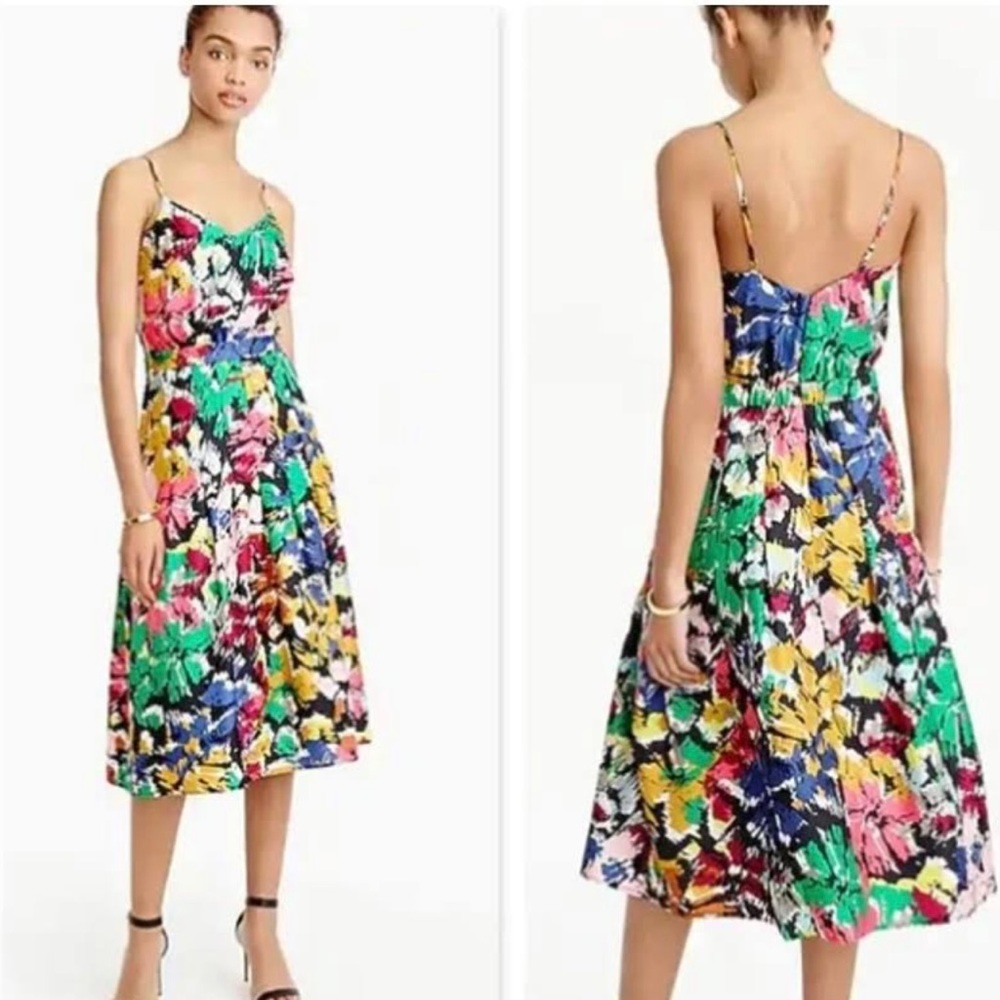 J Crew Printed Silk Dress